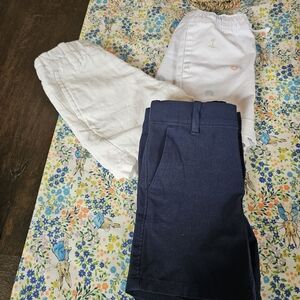 Janie and Jack Navy and Cream Kids Trousers Set